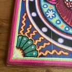 Mexican Huichol Yarn Painting Nayarit Folk Art Signed W  Description 12 X 12 