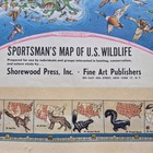 Sportsman Map Of Us Wildlife 1956 By Ira Moss  Sku 0222