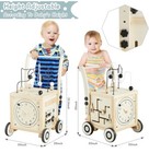6-in-1 Baby Push Walker Wooden Strollers Learning Activity Center Toy Montessori
