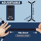  2 Pcs Bed Sheet Straps  Adjustable Extended Bed Sheet Fasteners Fitted Black