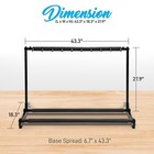 Pyle 9-space Foldable Guitar Rack Stand - Multi-instrument Floorstand - Black
