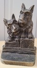 Vtg Scottie Dog Scottish Terrier Art Deco Cast Iron Book Ends Dog  Book Lover