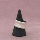 Taxco Mexico Sterling Silver Mens Vintage Wide Concave Band Ring Size 10 5