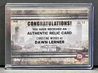 Walking Dead Evolution Christine Woods dawn Lerner Relic Card  11 50