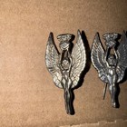 Lot Of 2 Vintage Sterling Silver Harley Davidson Pins Knucklehead Angel Wings