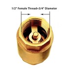Brass Check Valve 1 2  Npt Female One Way Water Backflow Preventer 2 Pcs