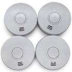 Lshome Photoelectric Smoke Alarm 4-pack 9v Battery Operated Smoke Detectors