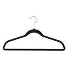 Non Slip Flocked Velvet Hangers - 100-pack Clothes Hanger - Black - 1806391