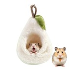 Plush Hamster Ferret Rat Hammock Pearl Shaped Soft Warm Hanging Bed For Cage