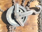 Yale   Towne 1 Ton Pulley Block Differential Hoist With Hooks  Chain Antique