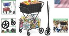 Collapsible Grocery Cart On Wheels - 2-tier Design  Easy Assembly  420lbs Load
