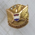 Vintage United Air Lines 10k Gold-filled Service Lapel Pin Pilot Wings Badge