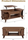 Rectangle Lift Top Coffee Table With Storage fluted Coffee Table For Living Room