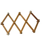 Vintage Wood Accordion Rack 10 Peg Wall Hanger Mug Hat Kitchen Expand