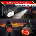 Led Bicycle Bike Bright Front Headlight And Rear Tail Light Set Usb Rechargeable