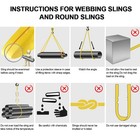 2pack 6ft X 2in 10000lbs Lifting Sling Straps With Heavy Duty Flat Loops Nylon