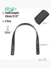 2 Pu Leather Purse Handles Sew On Shoulder Strap Replacement Bag Diy 18 