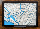 City Of Amsterdam  Netherlands - 3d Map  7 35 Inches X 5 35 Inches 