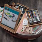 Table Top Easel Mixed Media Art Set Artist Paints Pencils Pastels Storage 104pcs