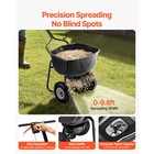 Uimoso Walk-behind Push Spreader 60lbs Capacity adjustable 0-9 8 Ft Spread Width