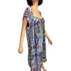 Amanda Lane Vtg 90s Sheer Chiffon Dress 20w Purple Beaded Whimsical Forest Fairy