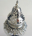 Sterling Silver And Cut-glass Powder Sugar Shaker Silver By Durgin  8 1 8   Mono