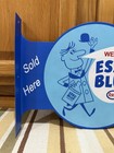 Esso Blue Flange Sign We Sell Sold Here Gas Oil Garage Vintage Style Wall Decor