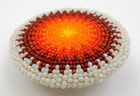 Vintage Native American Seed Beaded Sunburst Belt Buckle  Made In Arizona