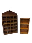 Sewing Thimble Collection With Wood Display Rack And Case Unit Vintage