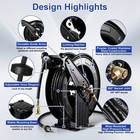 Retractable Power Pressure Washer Hose Reel 3 8  X 50 Ft  4000psi Hot cold Water
