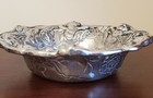 1995 Arthur Court Aluminum Bunny Rabbit And Rose Flower Bowl