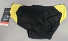 Speedo Men s Black   Yellow Slice Performance Fully Lined Swim Briefs Size 30