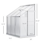 6  X 4  Walk-in Garden Polycarbonate Greenhouse Kit W  Adjustable Vent  Clear