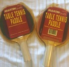 Vtg 90s Martin Sports Table Tennis Paddle Lot 2 Ping Pong Recreational 5 Ply T2