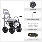 Giraffe Tools Metal Garden Hose Reel Cart Industrial Hose Reel With Wheels 250ft