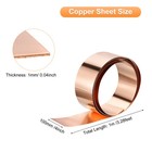 99 9  Pure Copper Flashing 1x100x1m Copper Metal Sheet Roll Strip Foil Plate Diy