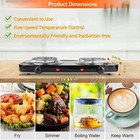 2000w Electric Camping Double Burner Hot Plate Portable Heating Cooking Stove