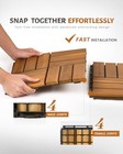 9 Pcs Interlocking Deck Tiles 12  X 12   12 Slats Outdoor 12 X 12  Brown 