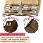 170g  Real Thick Double Weft Full Head Clip In Human Hair Extensions Balayage Us