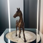 Vintage Brass Horse Sculpture Statue gorgeous Detailing patina 8    X 9    beauty 