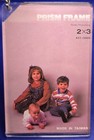 Vintage Clear Acrylic Prism Frame Keychain   Size 2 x 3  For Wallet Size Photos