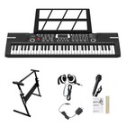 61 Key Digital Music Piano Keyboard - Portable Electronic Instrument W Stand Bk