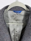Pendleton Men s 46l Gray Blue Plaid Wool Tweed Blazer Inner Pockets Made In Usa