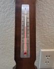 Vintage Chanoeable Britain  Wood Wall Hanging Thermometer   Barometer