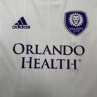 Orlando City Soccer Jersey Boys Xl White Adidas Mls Climalite V-neck Youth Shirt