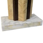 Vintage Karate Martial Arts Trophy Italian Marble Base Gold Tone Topper 17 5in