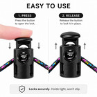 10 Pcs Plastic Spring Cord Locks For Drawstring - Paracord Toggle Stopper Clasp