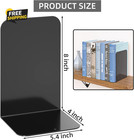 Bookends 1 Pair  Black Metal Book Ends  Heavy Bookends For Shelves