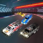 Slot Car Race Track Set - Electric Or Battery Powered - 4 Cars   2 Controllers