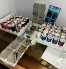 Vintage Singer Home Chest Sewing Storage Caddy 1983 Plastic Carry Case Filled 